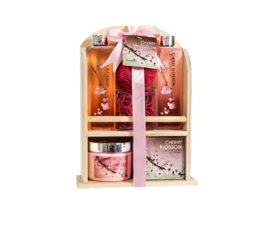 Home Spa Gift Basket — Deluxe Cherry Blossom